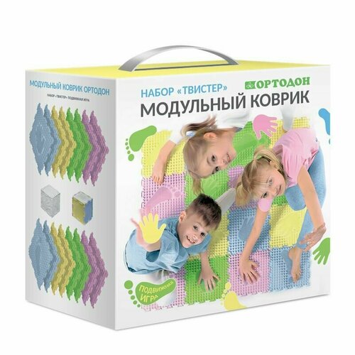 Ортодон Модульный массажный коврик, набор Твистер (16 пазлов)
