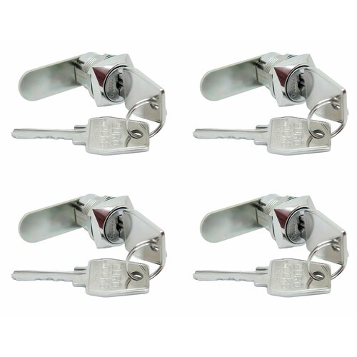 Почтовый замок Евролок ЗП-0802 прямой ригель, поворот 90 градусов (комплект 4 штуки)