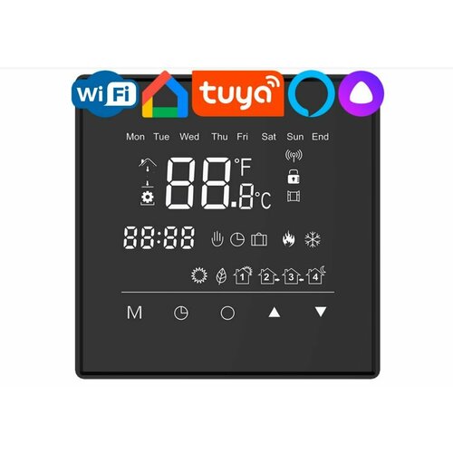 Терморегулятор/термостат M62 c Wii-Fi программируемый зеркальный