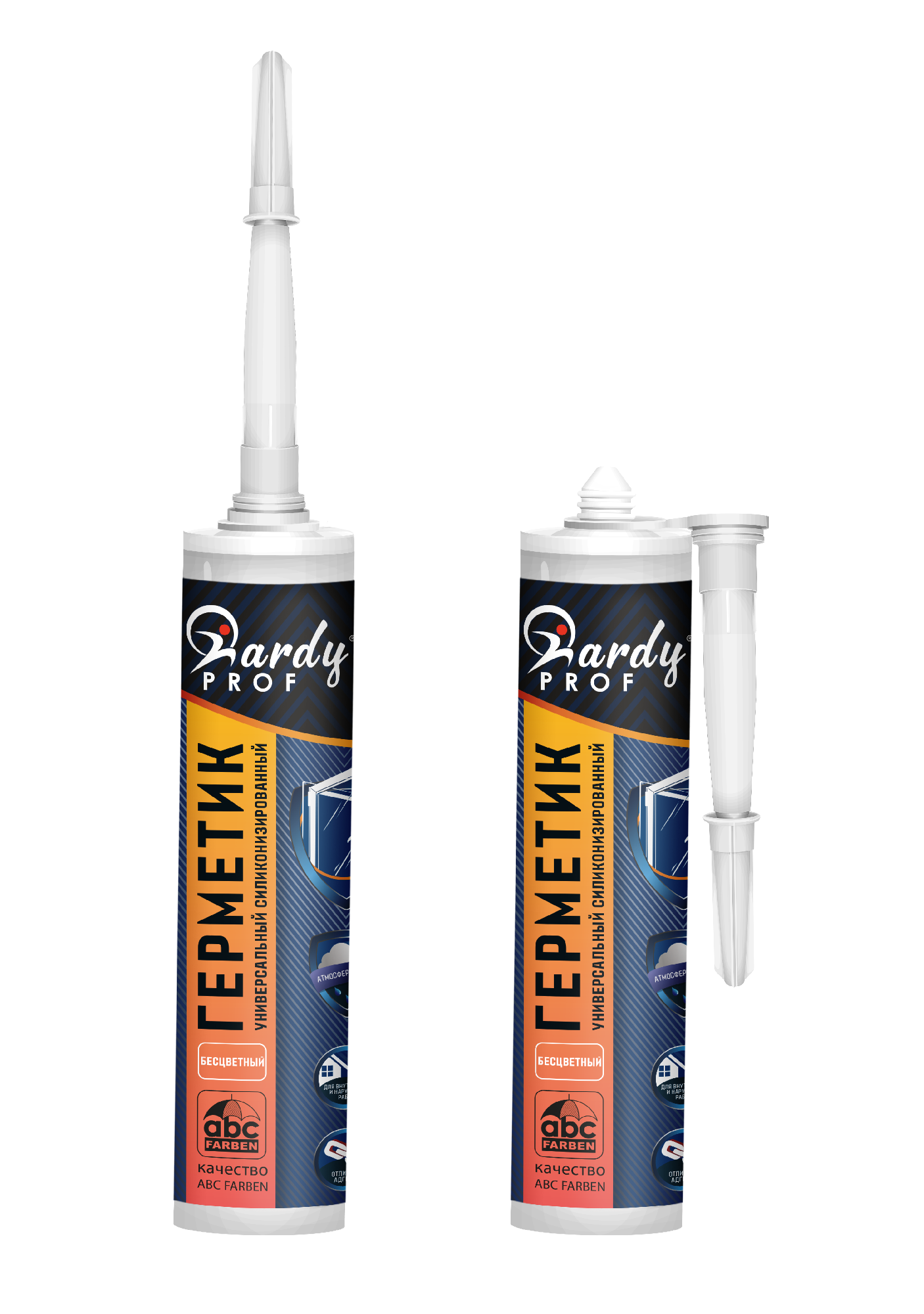 фото Герметик силиконизированный универсальный окрашиваемый (280 мл) HARDY PROF (Артикул: 4300012215 Цвет: Белый Фасовка = 280 мл)