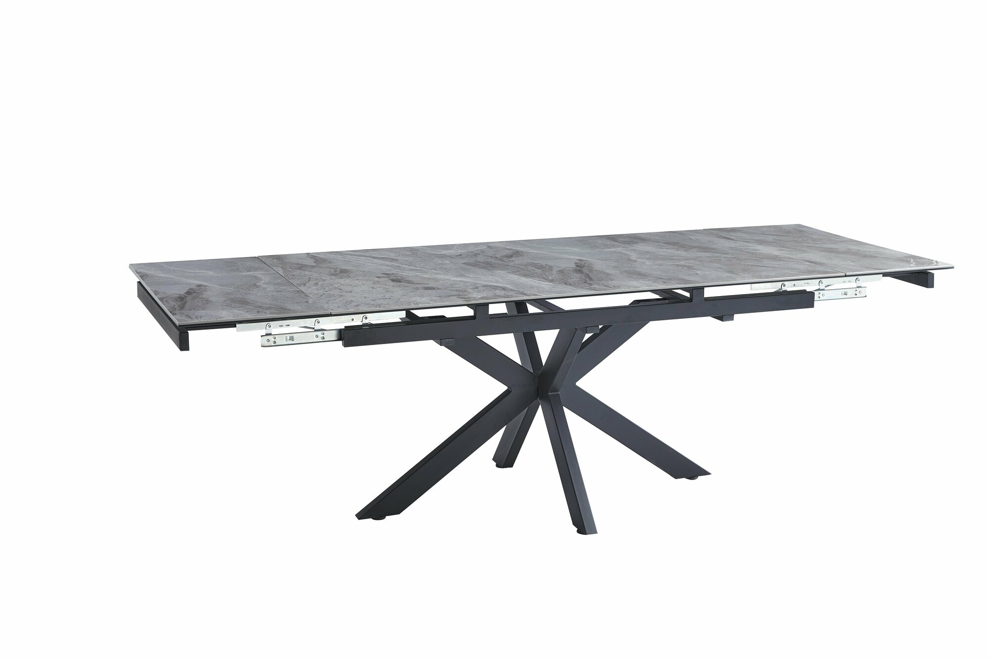 фото Стол обеденный La-Alta DT777 160/240*90*76 Серый/керамика (глянцевый)