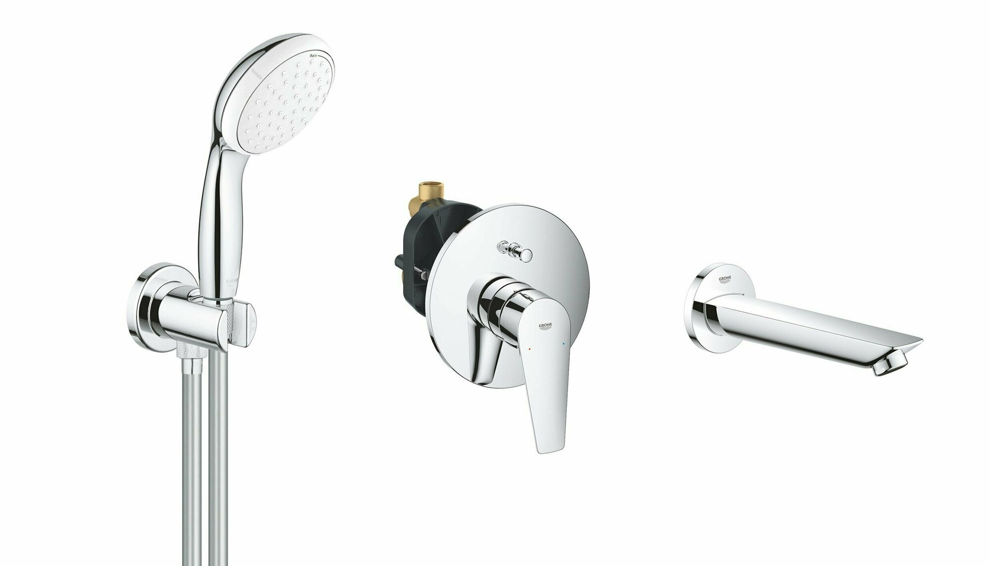 Набор для ванны Grohe BauEdge New BauCosmopolitan, хром