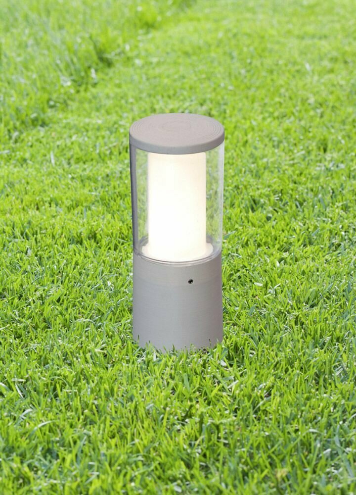 Ландшафтный светильник Fumagalli Carlo Spike DR1.572.000. LXU1R, Серый и Прозрачный, с лампой 400Lm, 3000К