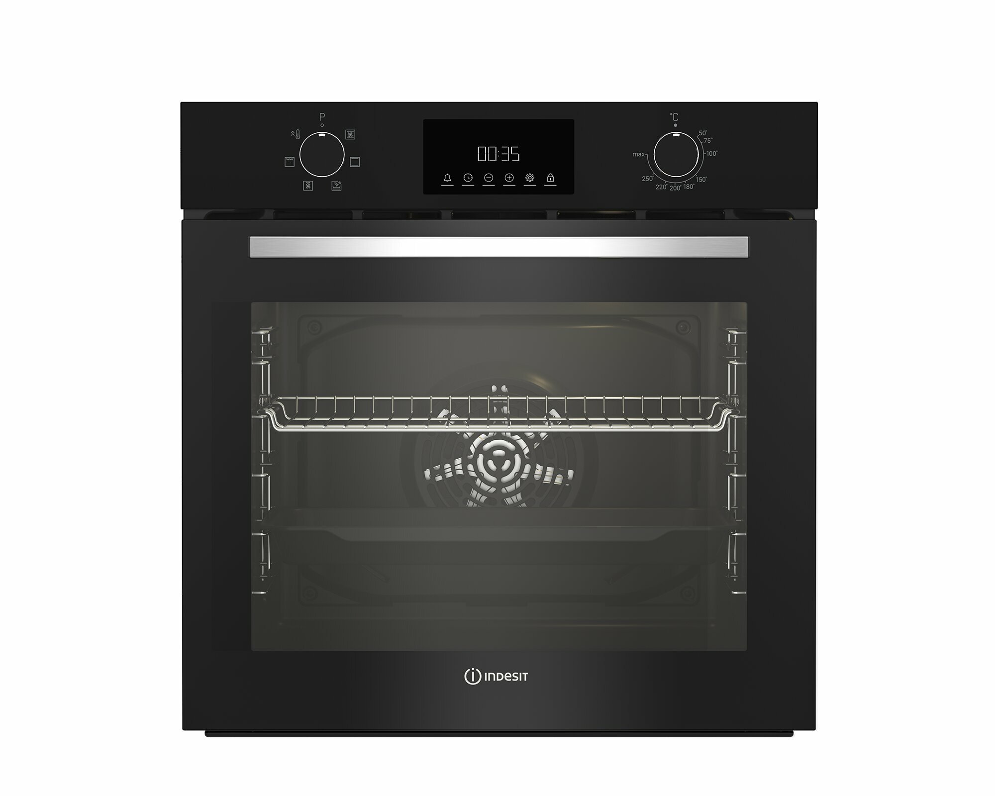 Встраиваемый электрический духовой шкаф INDESIT IFE 3644 J BL, черный