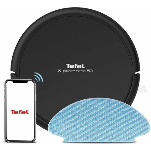 Роботы пылесосы TEFAL Пылесос-робот Tefal RG7365WH 750Вт черный 3491000₽