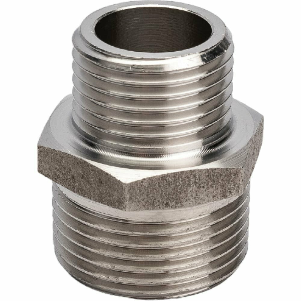 фото Ниппель переходной из нержавеющей стали Valtec 3/4" х 1/2"