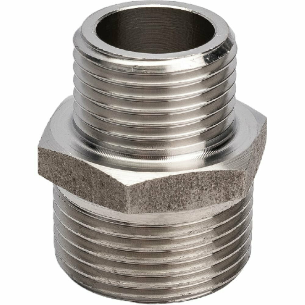 Ниппель переходной из нержавеющей стали Valtec 3/4" х 1/2"