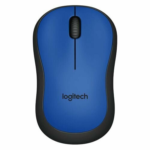Мышь Logitech Silent M220, оптическая, беспроводная, USB, синий и черный [910-004879] черный, синий