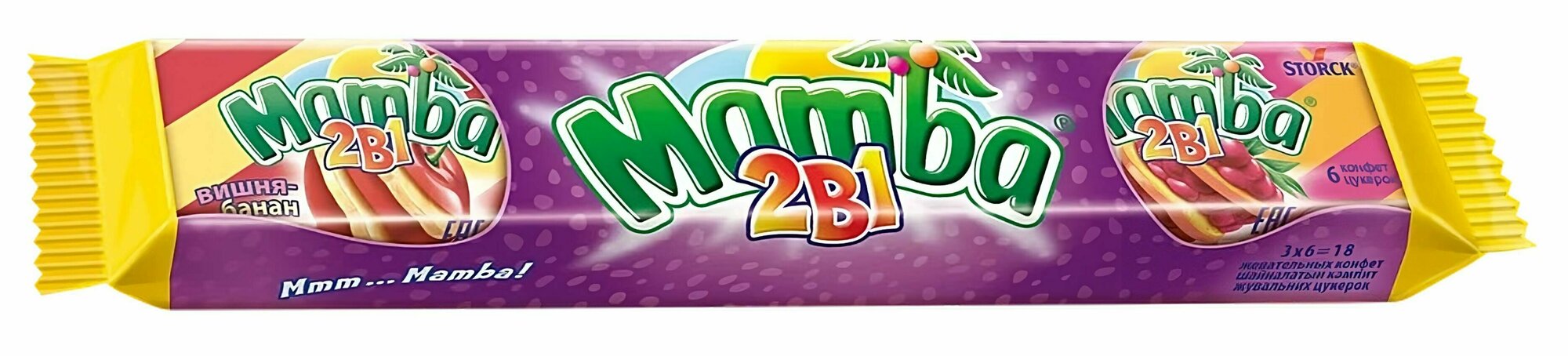 Конфеты жевательные, "Mamba 2 в 1", 79.5г 24 шт - фотография № 2