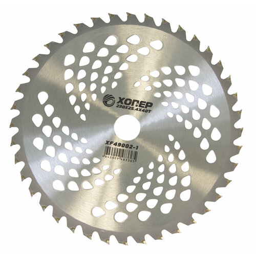 Нож для триммера Хопер XF49002-I 230X25.4X40T (рисунок капельки)