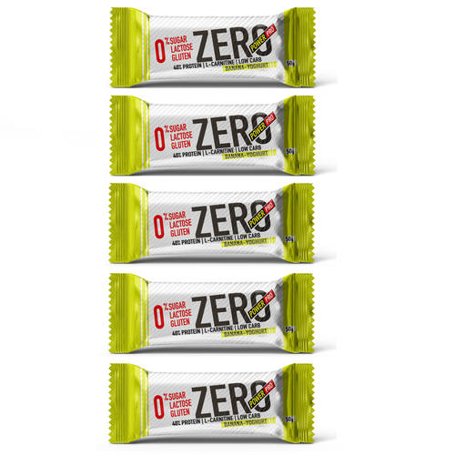 фото Power pro протеиновый батончик 40% zero 5 шт 50 гр (power pro) банан-йогурт