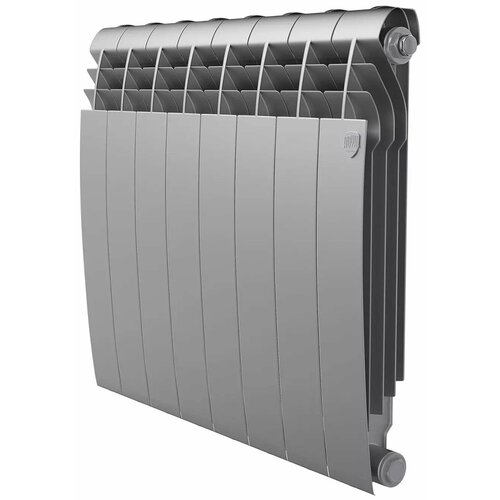 вентильная вставка Биметаллический радиатор Royal Thermo Biliner 500 8 секция серый боковой