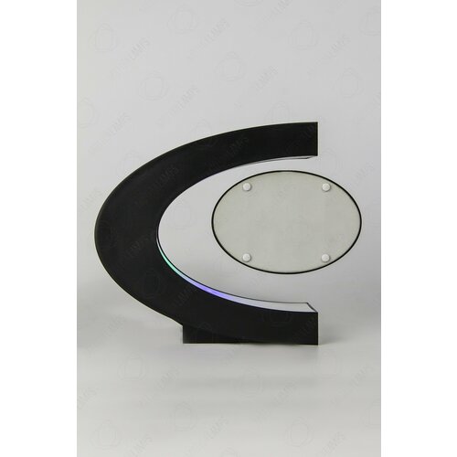 Левитирующая фото-рамка Овал в С-образной рамке черная