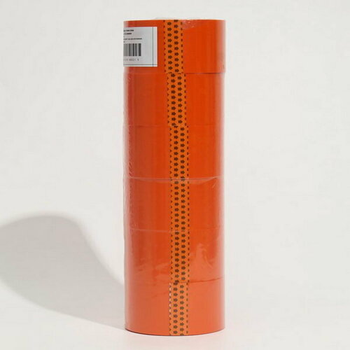Упаковочная лента 50мм*57м, оранжевая, 6 шт.