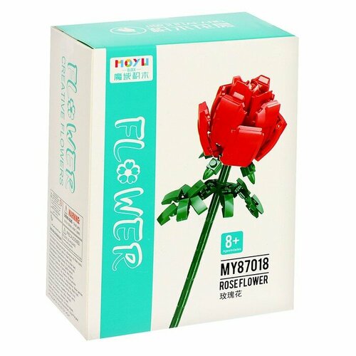 MOYU Конструктор Цветы «Красная роза», 112 деталей — купить в интернет ...