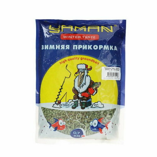 фото Прикормка winter taste гранулы 3 мм, карась, зимняя, анис, цвет зелёный, 700 г yaman