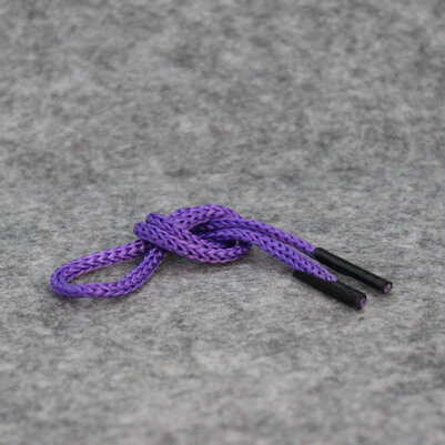 Ручка-шнур 4 мм №06 (фиолетовая) 35 см с пластиковыми наконечниками (100 шт)