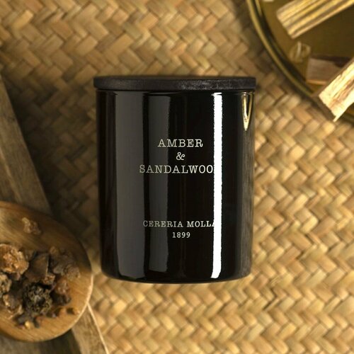 AMBER & SANDALWOOD Средняя свеча в стекле, Cereria Molla 1899