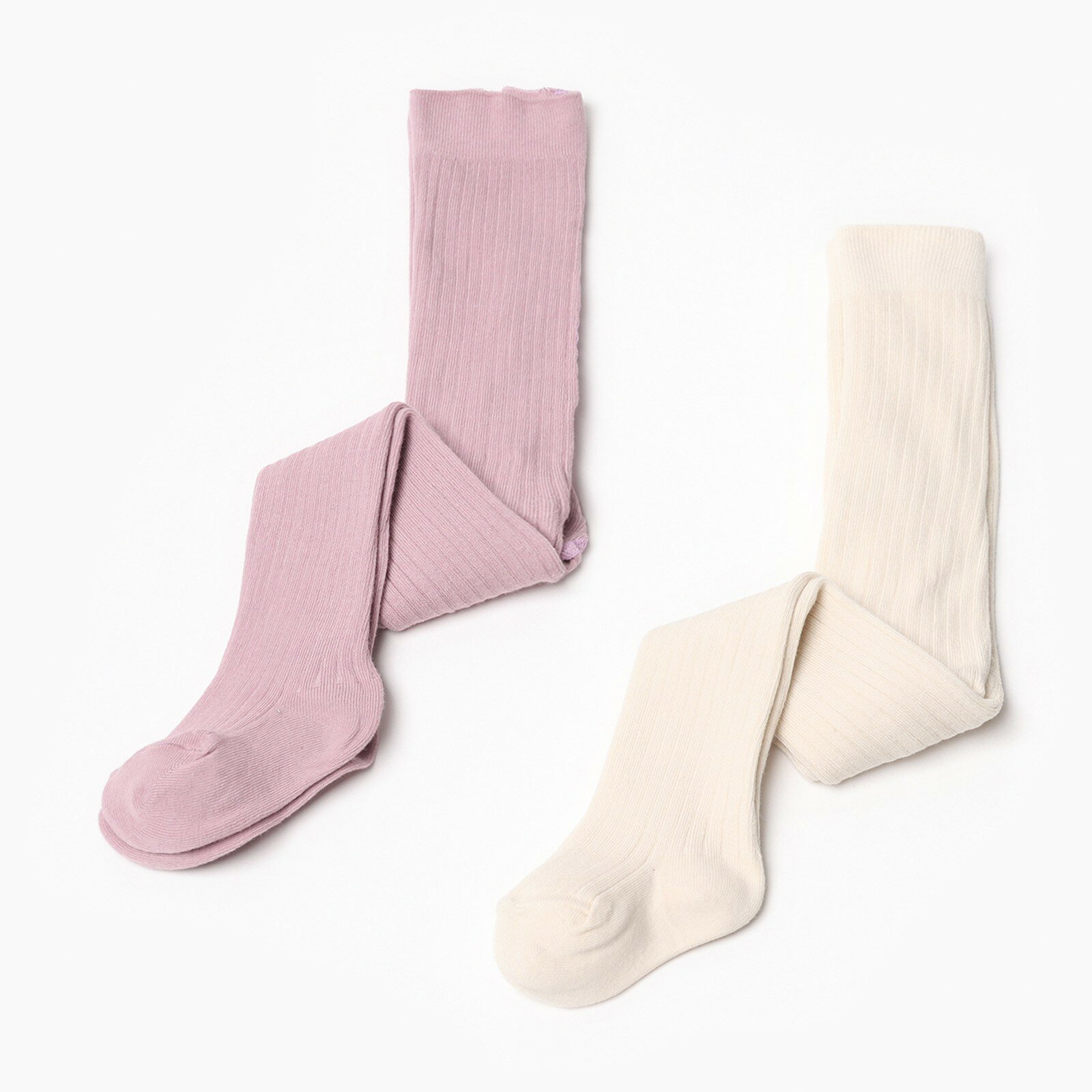 Колготки Крошка Я 2 шт. размер 68-74 белый/розовый