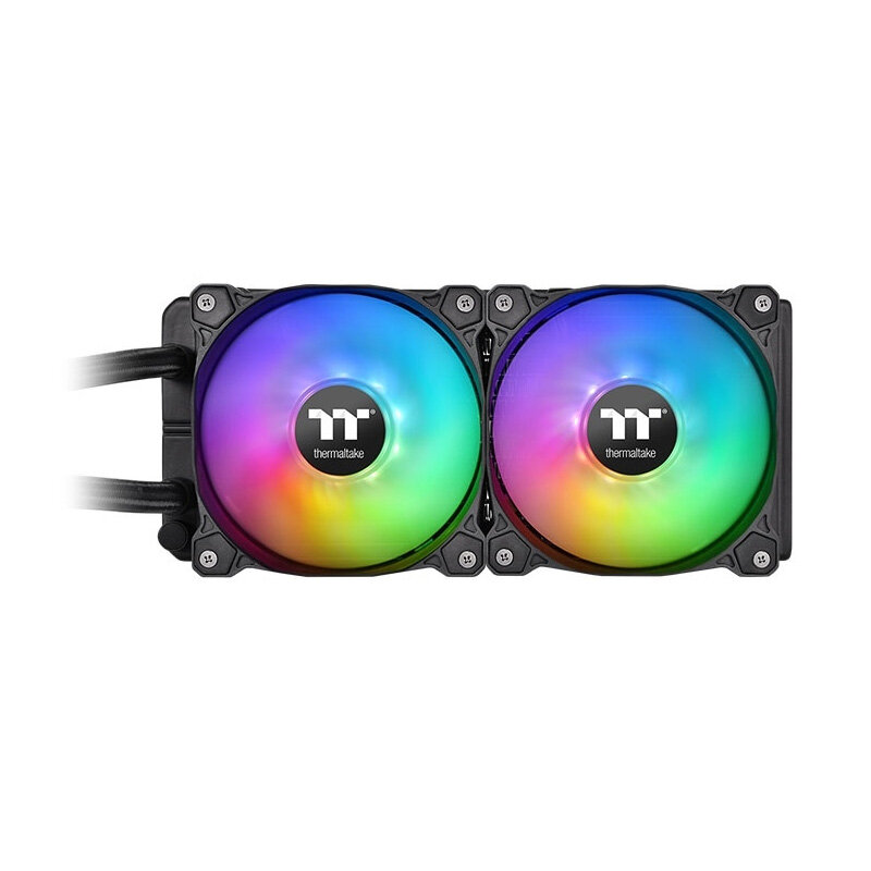 Floe Ultra 240 RGB/All-In-One Liquid Cooling System/Water Block 2.1inch LCD/Fan 120*2 /PWM 500~1500rpm/LED Software Control CWT Thermaltake - фото №2