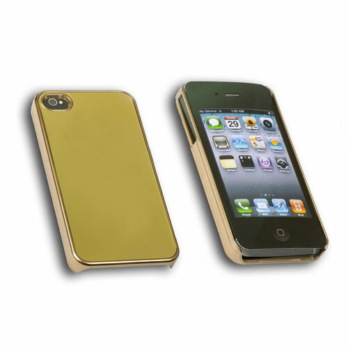 IP4-CP-GD-GD Чехол iCover Combi Panel Case для Apple iPhone 4/4S, золотистый (пластик) + защитная пленка