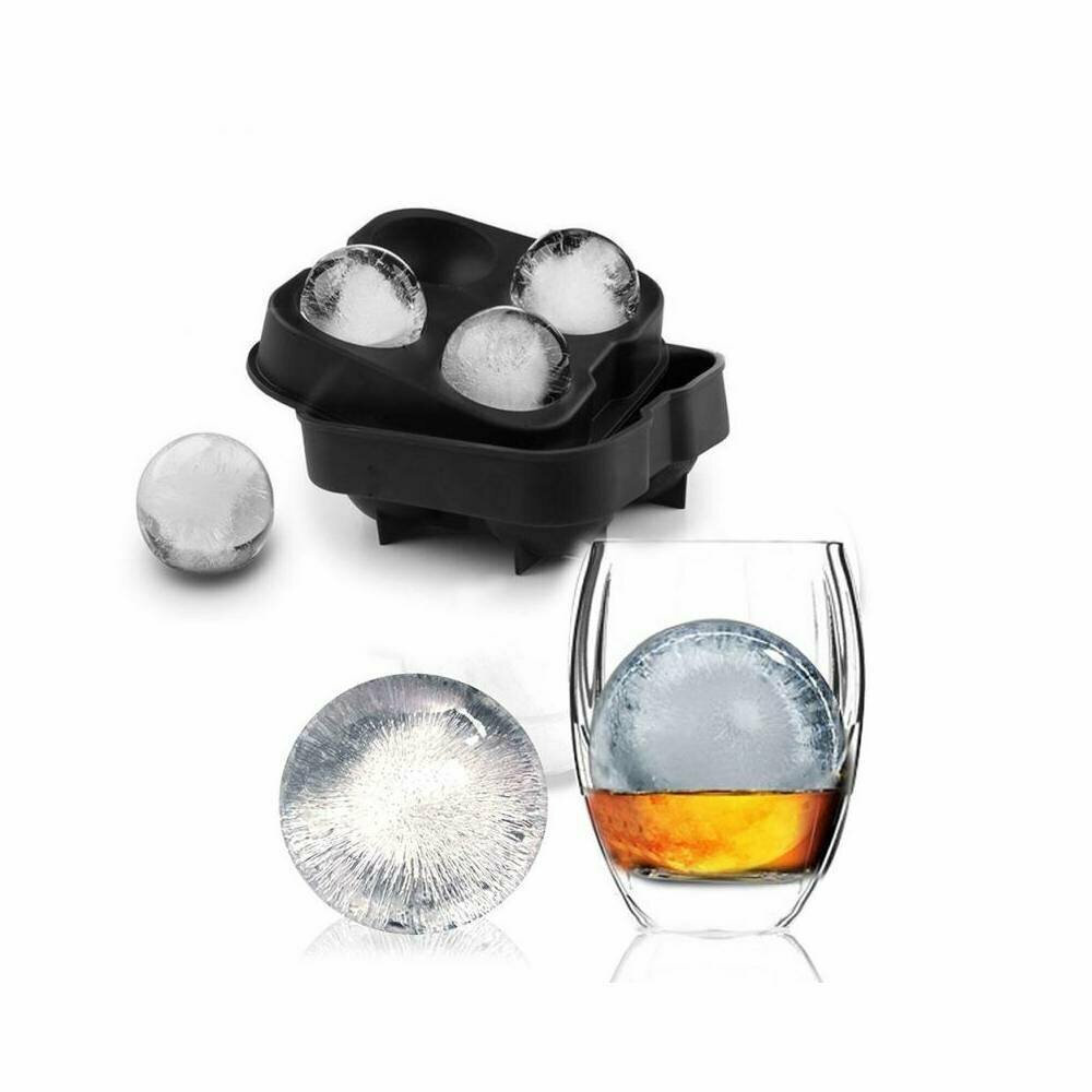 Форма для льда НашЪ "Шар", силиконовая, круглая, 12x12 см, черная — фото 1