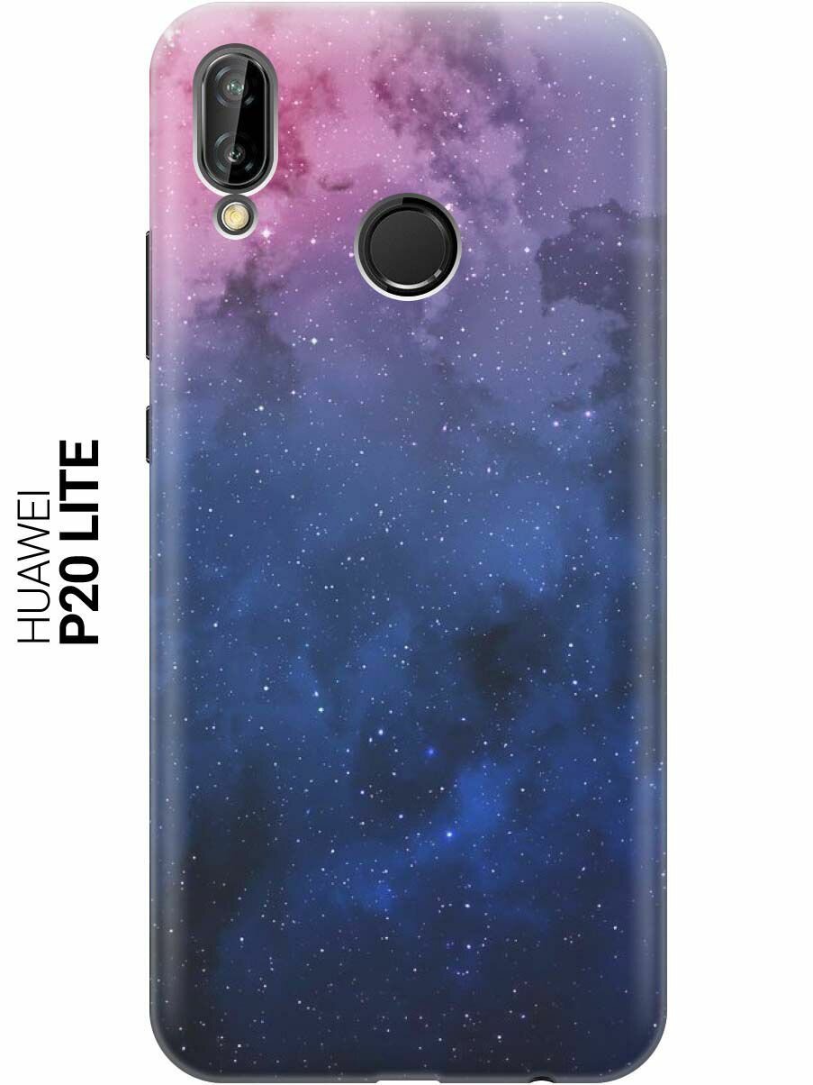 GOSSO Ультратонкий силиконовый чехол-накладка для Huawei P20 Lite с принтом "Звездное зарево"