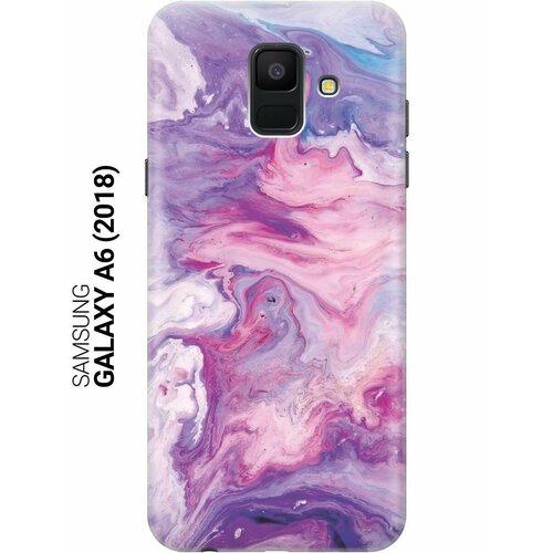 GOSSO Ультратонкий силиконовый чехол-накладка для Samsung Galaxy A6 (2018) с принтом Purple Marble gosso ультратонкий силиконовый чехол накладка для samsung galaxy a8 2018 с принтом blue marble