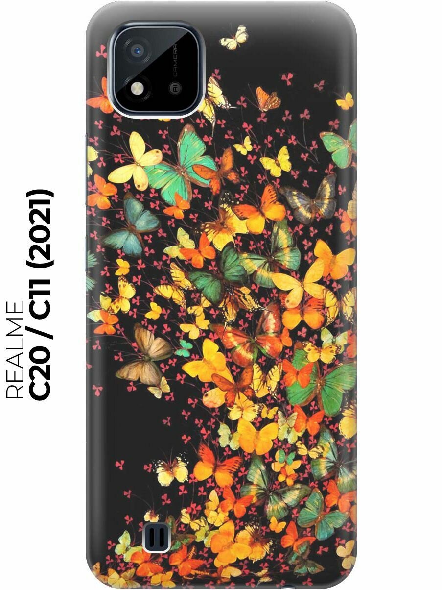 фото RE: PA Чехол - накладка ArtColor для realme C20 / C11 (2021) с принтом "Взрыв бабочек"
