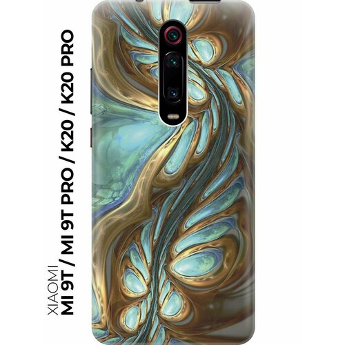 Силиконовый чехол Голубо-золотая абстракция на Xiaomi Mi 9T / Mi 9T Pro / K20 / K20 Pro / Сяоми Ми 9Т / Ми 9Т Про силиконовый чехол голубо золотая абстракция на xiaomi mi 9t mi 9t pro k20 k20 pro сяоми ми 9т ми 9т про