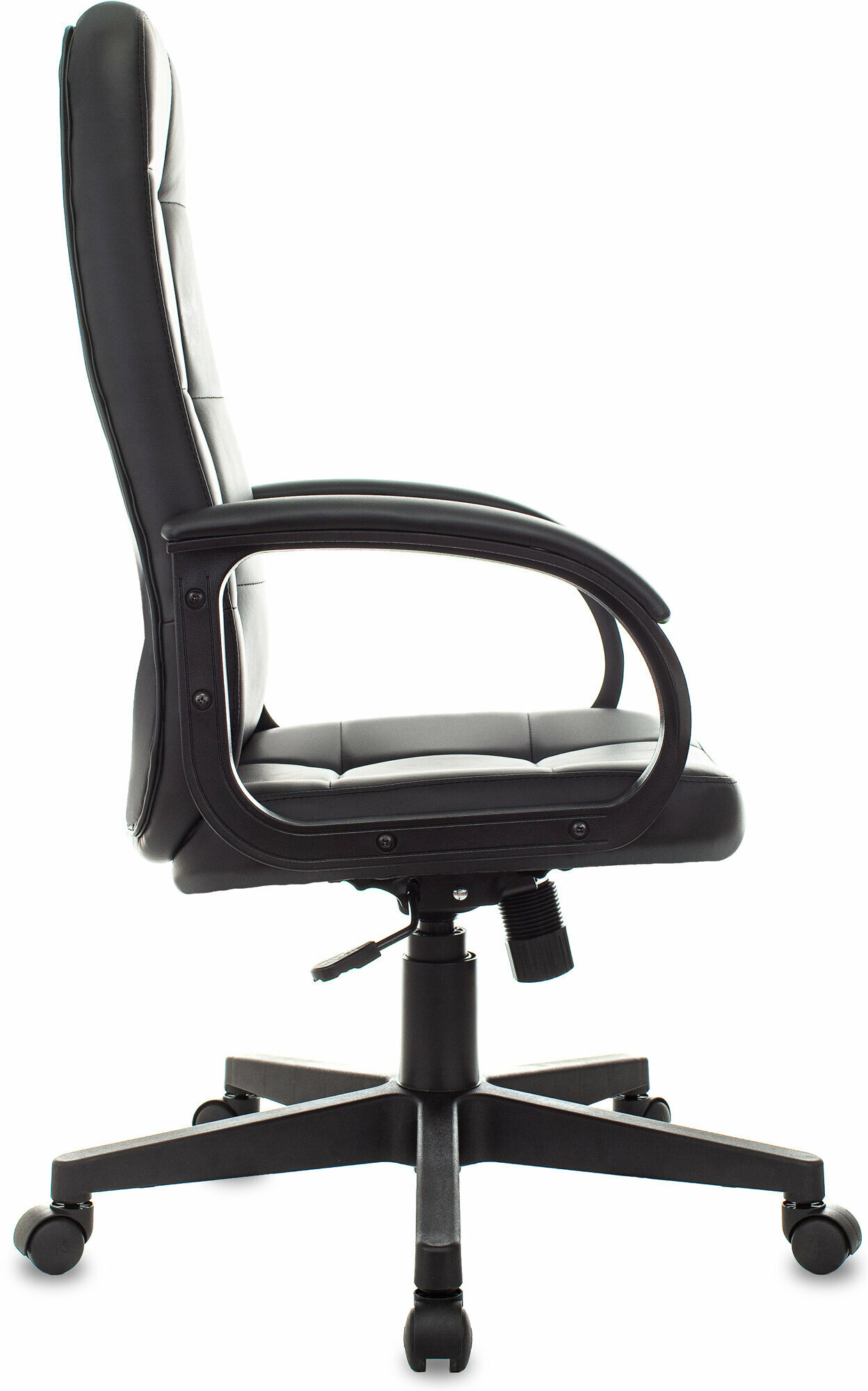 Кресло руководителя CH 002 черный OR-10 эко. кожа крестов. пластик / Офисное кресло для директора, начальника, менеджера