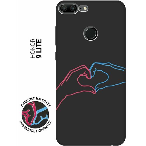 Матовый Soft Touch силиконовый чехол на Honor 9 Lite, Хонор 9 Лайт с 3D принтом Fall in Love черный матовый soft touch силиконовый чехол на honor 10x lite хонор 10х лайт с 3d принтом fall in love черный