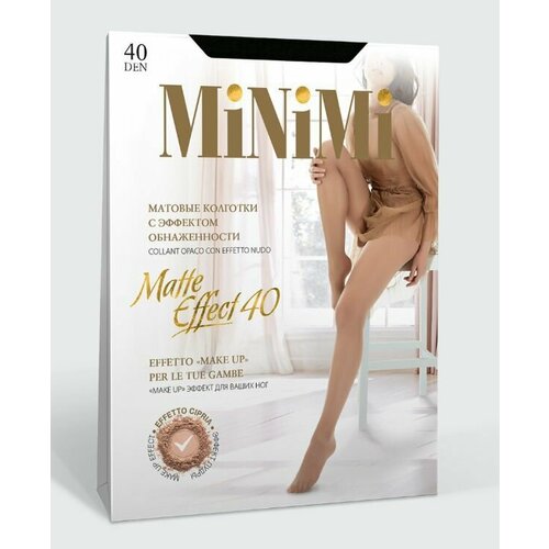 Колготки MiNiMi, 40 den, размер 4, бежевый колготки minimi matte effect caramello 20 den 4 размер