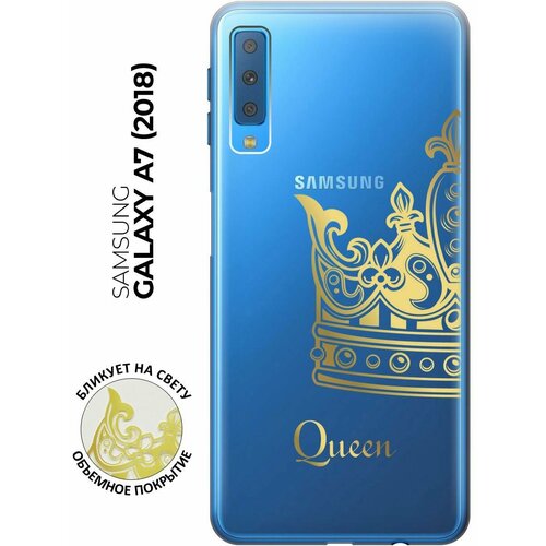 Силиконовый чехол с принтом True Queen для Samsung Galaxy A7 (2018) / Самсунг А7 2018 силиконовый чехол с принтом true king для samsung galaxy a7 2018 самсунг а7 2018