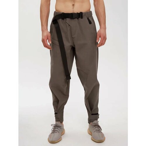 Брюки Forma Squad демисезонные, свободный силуэт, размер M, коричневый, экрю