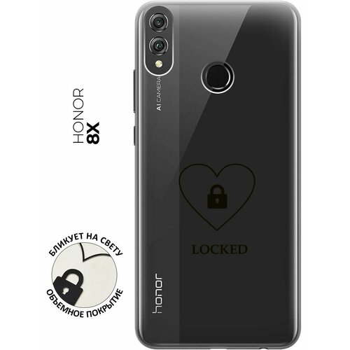 Силиконовый чехол с принтом Locked для Honor 8X / Хонор 8Х силиконовый чехол с принтом bts stickers для honor 8x хонор 8х