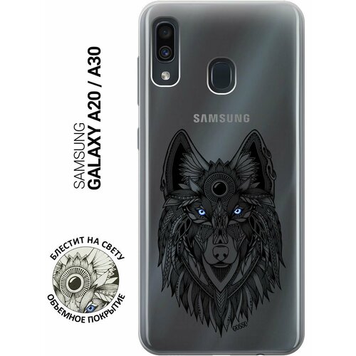 Ультратонкий силиконовый чехол-накладка для Samsung Galaxy A20, A30 с 3D принтом Grand Wolf ультратонкий силиконовый чехол накладка для samsung galaxy a10 с 3d принтом grand wolf