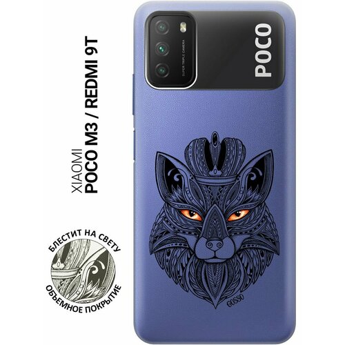 Ультратонкий силиконовый чехол-накладка ClearView для Xiaomi Poco M3 с 3D принтом Fox Queen ультратонкий силиконовый чехол накладка clearview для xiaomi poco m3 с 3d принтом lazy cats