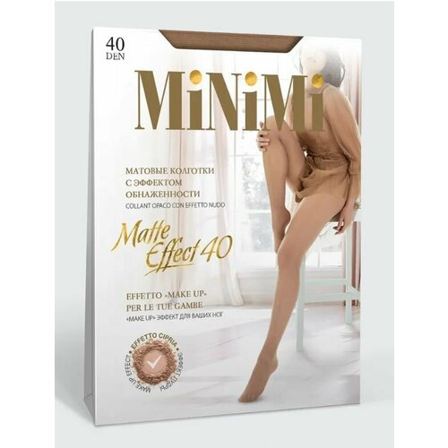 Колготки MiNiMi, 40 den, размер 2, бежевый колготки minimi matte effect caramello 20 den 4 размер