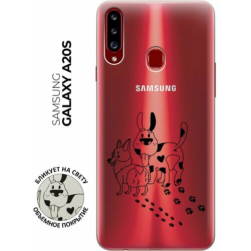 Чехол - накладка Transparent 3D для Samsung Galaxy A20s с принтом Funny doggies чехол накладка transparent 3d для samsung galaxy m31 с принтом funny doggies