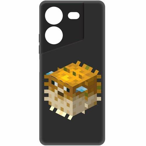 Чехол-накладка Krutoff Soft Case Minecraft-Иглобрюх для TECNO Pova 5 Pro черный чехол накладка krutoff soft case minecraft иглобрюх для tecno pova 4 черный