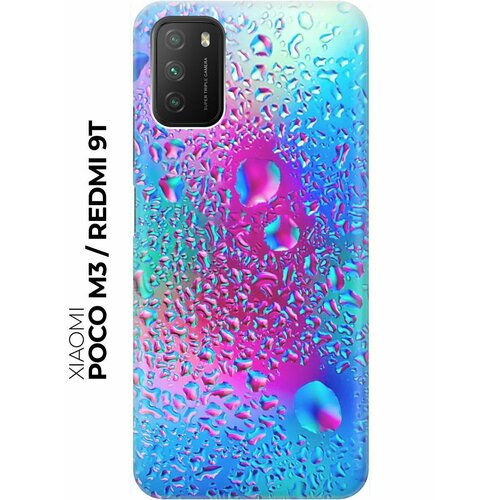 RE: PA Накладка Transparent для Xiaomi Poco M3 / Redmi 9T с принтом Капли на стекле силиконовый чехол многогранник и капли на xiaomi redmi 9t poco m3 сяоми поко м3 сяоми редми 9т