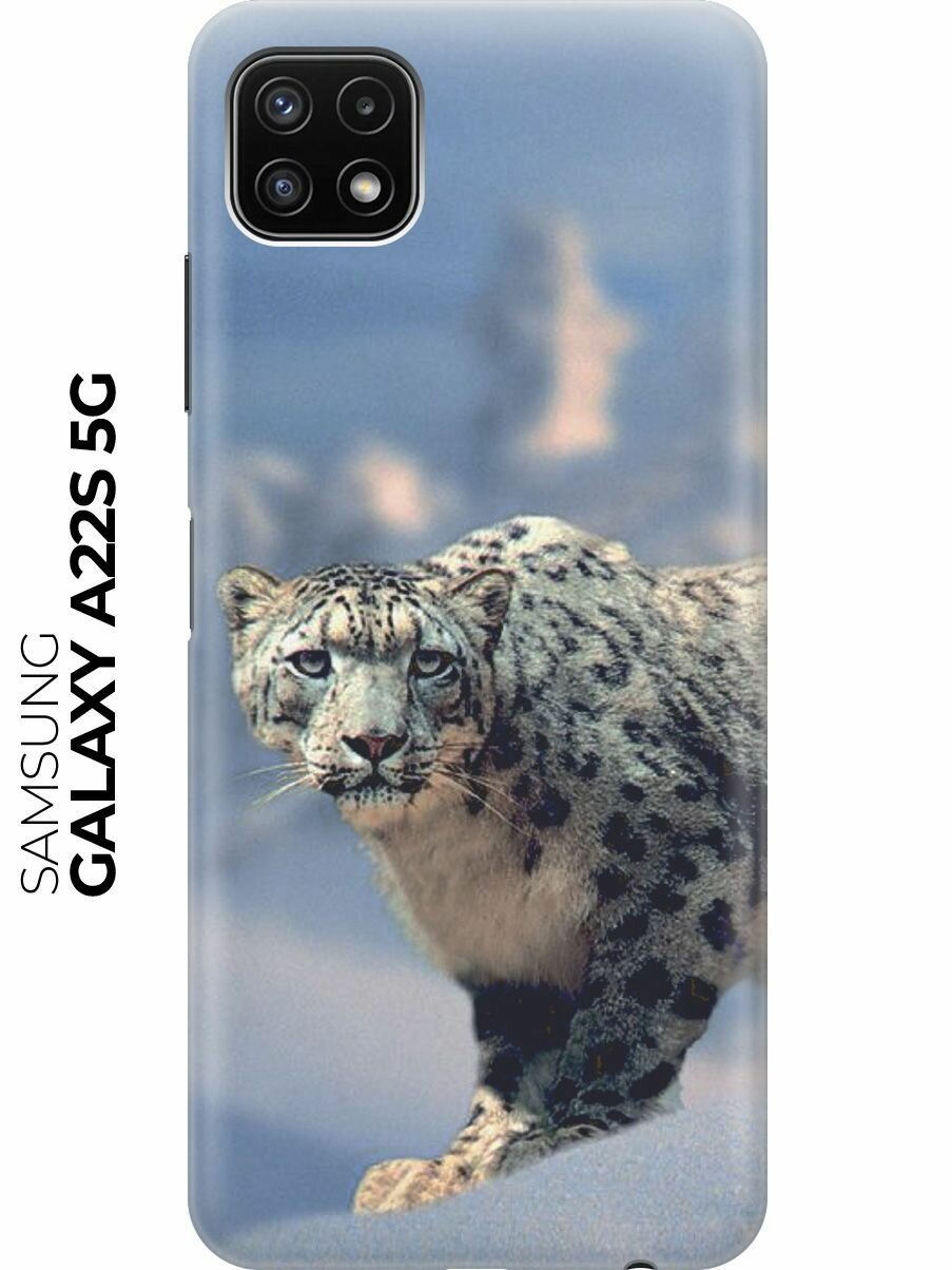 Силиконовый чехол Настороженный барс на Samsung Galaxy A22s 5G / Самсунг А22с