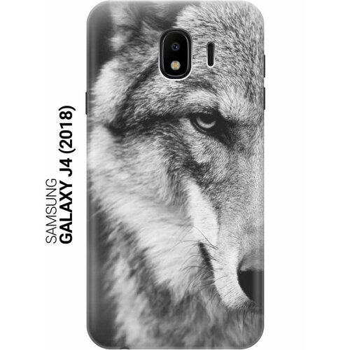 GOSSO Ультратонкий силиконовый чехол-накладка для Samsung Galaxy J4 (2018) с принтом Спокойный волк gosso ультратонкий силиконовый чехол накладка для samsung galaxy s7 с принтом спокойный волк