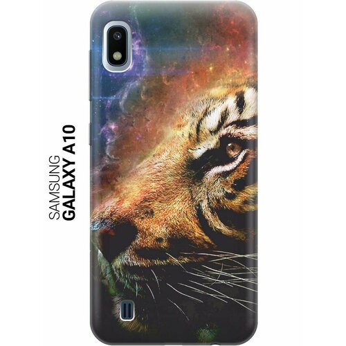 ультратонкий силиконовый чехол накладка для samsung galaxy s5 с принтом космический тигр Ультратонкий силиконовый чехол-накладка для Samsung Galaxy A10 с принтом Космический тигр