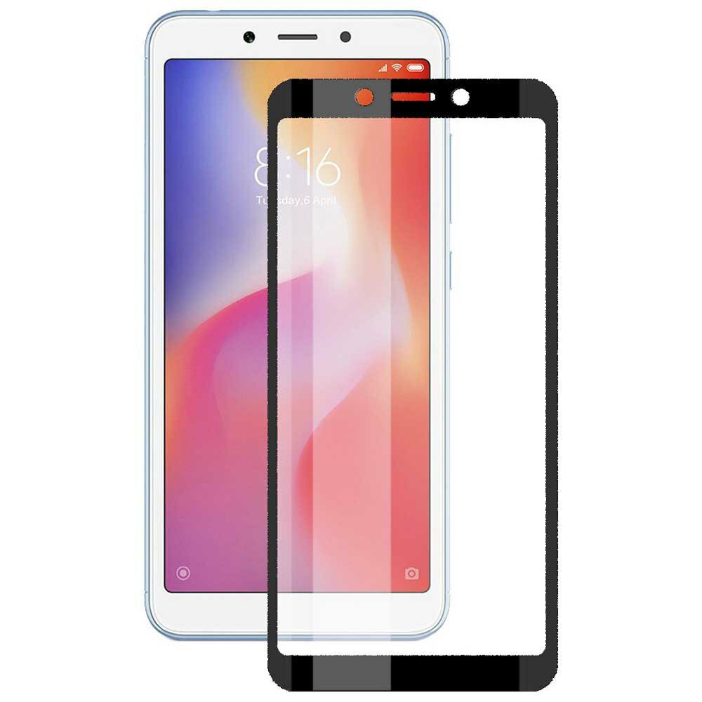 Защитное стекло Crystal для Xiaomi Redmi 6/6A с рамкой для Xiaomi Redmi 6, 1 шт, черный