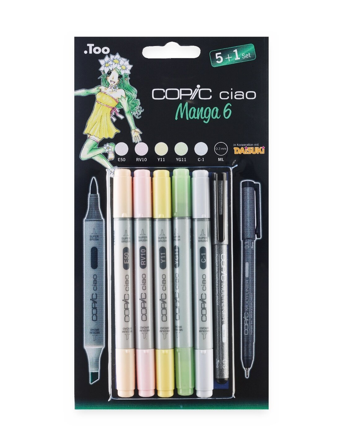 Набор маркеров "COPIC CIAO Manga 6" (5+1 шт)