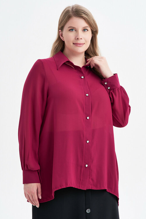 Блуза  Olsi, размер 56, бордовый