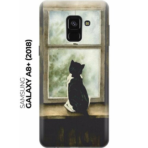 re paчехол накладка artcolor для samsung galaxy a21 с принтом кот у окна RE: PAЧехол - накладка ArtColor для Samsung Galaxy A8+ (2018) с принтом Кот у окна