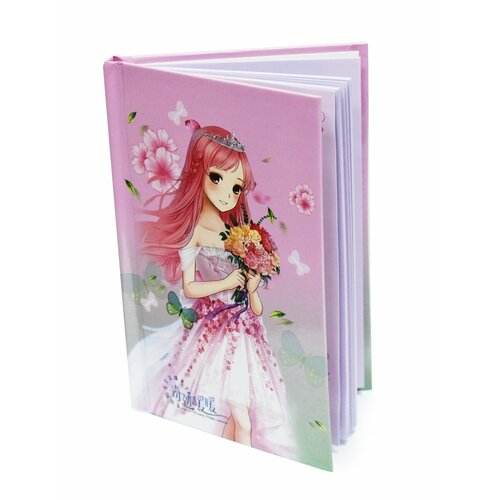 Блокнот Аниме девочки в коробочке с декоративным вырезам На замочке Цветные страницы 547₽